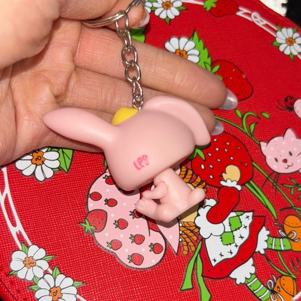 Pink Bunny littlest pet shop Keychain
